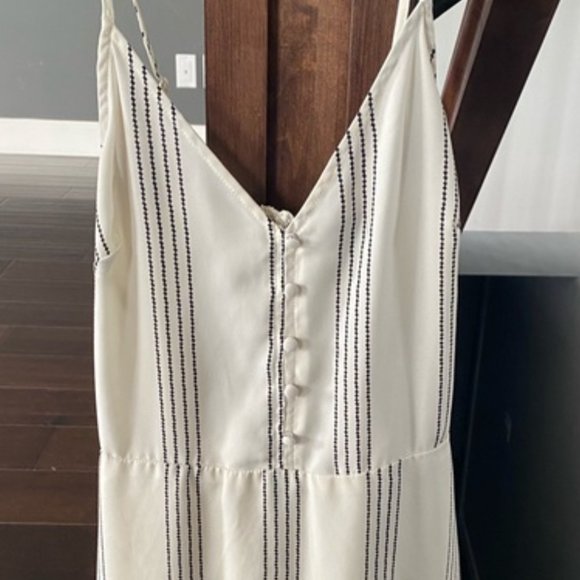 White Stripe Summer Dress - Dynamite - Picture 1 of 2